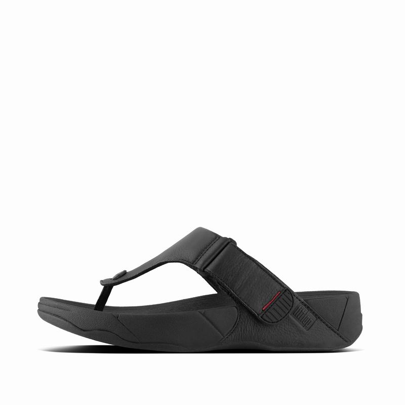 FitFlop Trakk-Ii Leder Schwarz - FitFlop Sandalen Herren Sale [RPYB-75214]